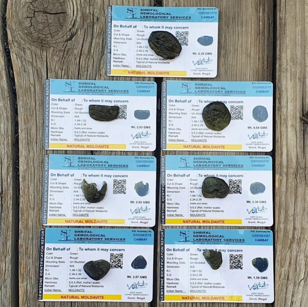 Natural Moldavite Gemstone - Lab Certfied
0.56 gram - 6.30 gram