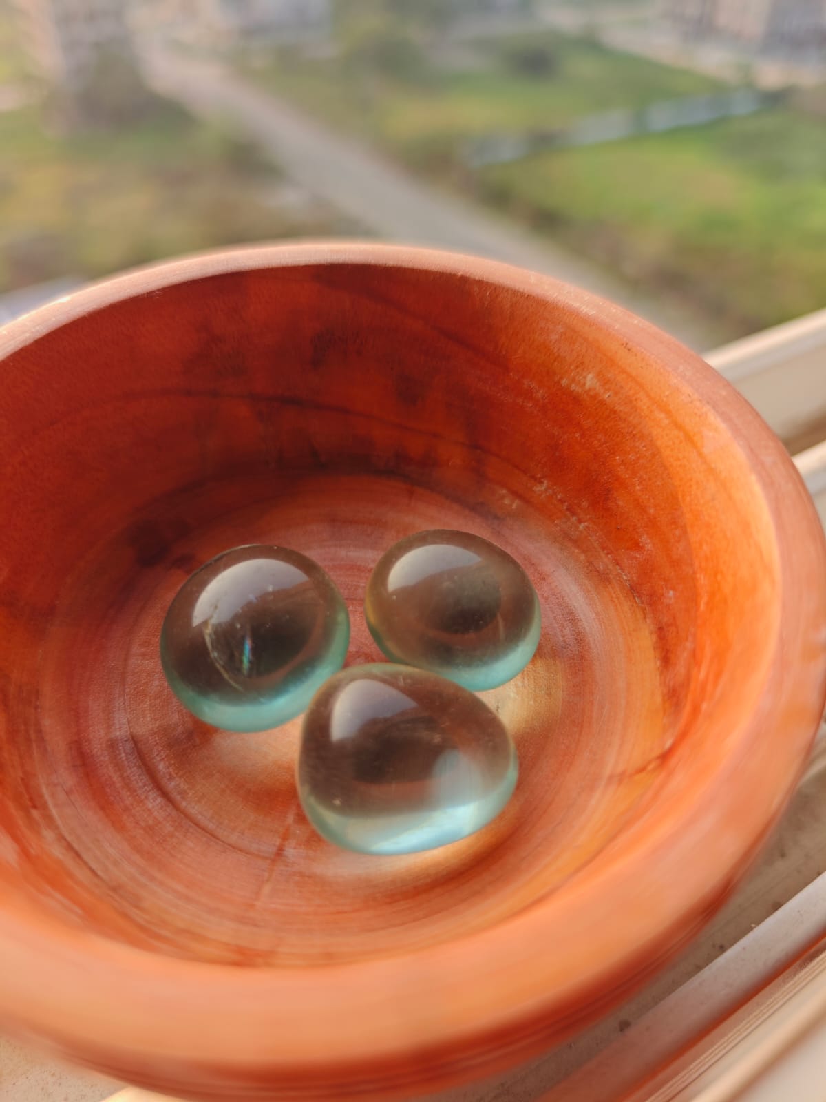 Aqua obsidian tumble