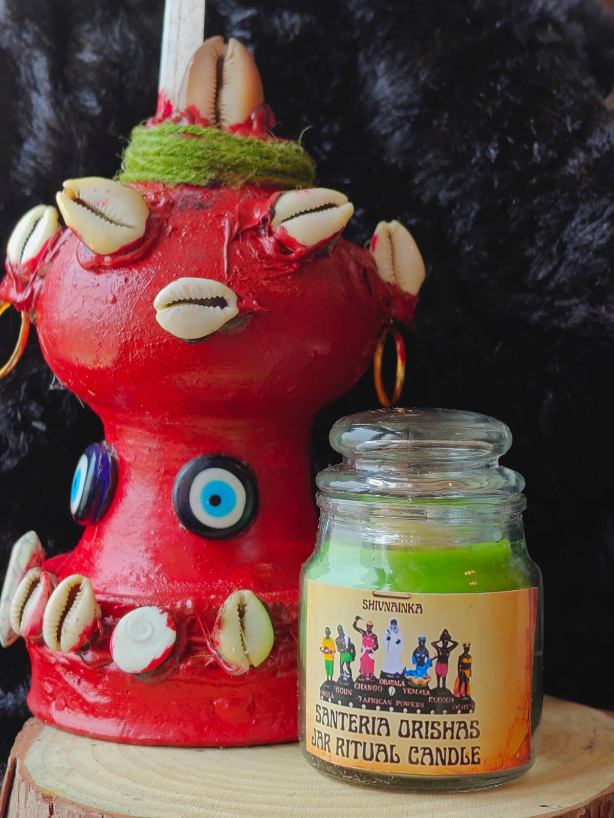 Santeria Orishas invoking candle