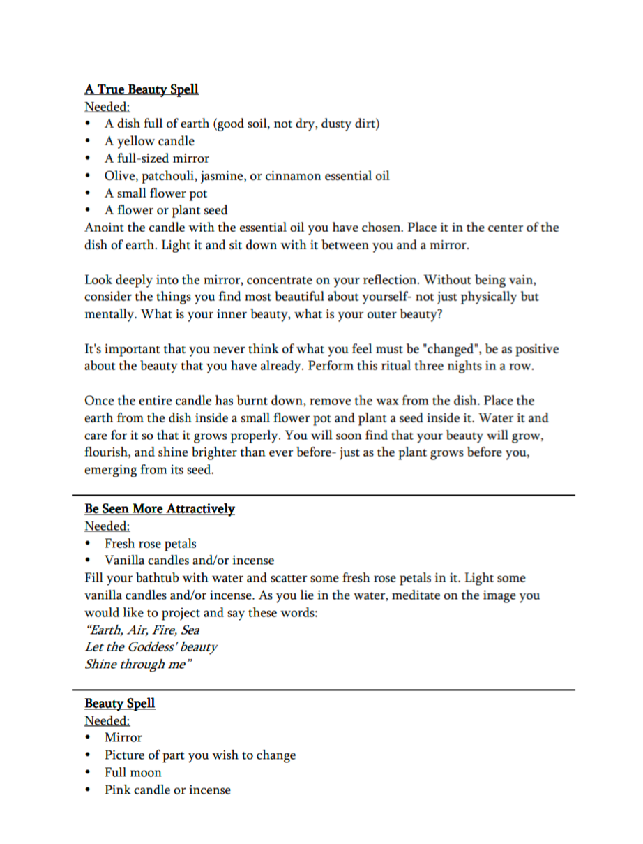 50 + Beauty Spells