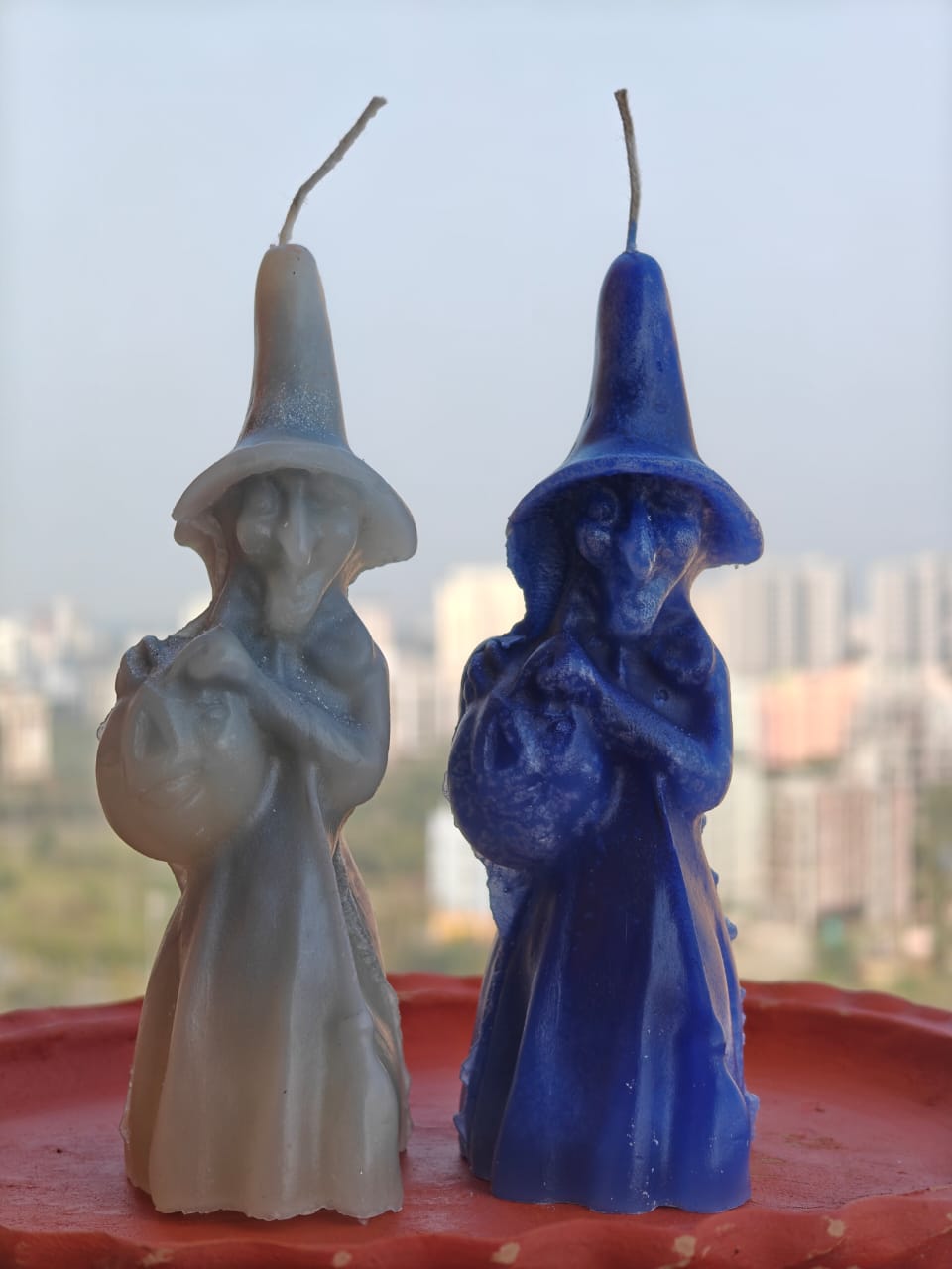 Petition & herbs infused Witch candle Big size