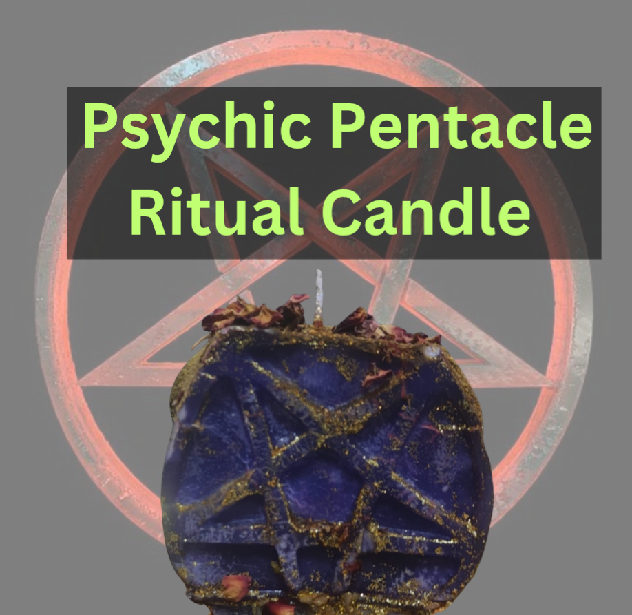 Psychic Downward Pentacle Ritual Candle