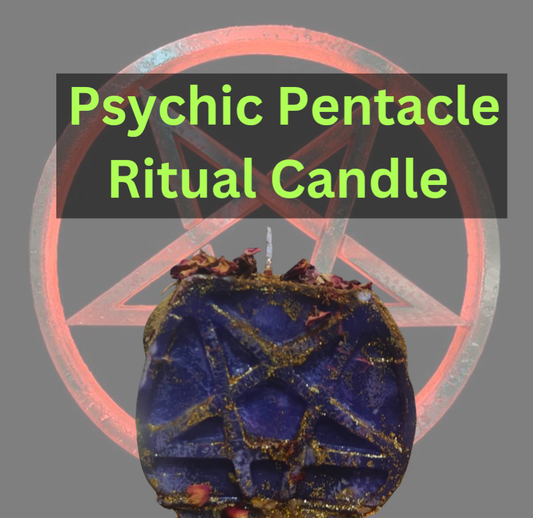 Psychic Downward Pentacle Ritual Candle
