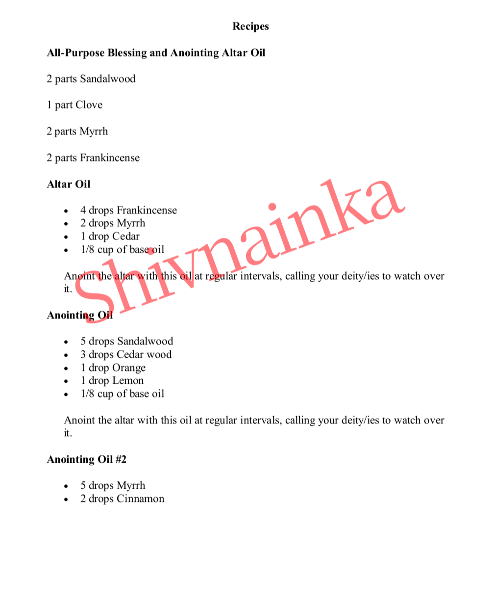 A to Z Magickal Blends (Oils)