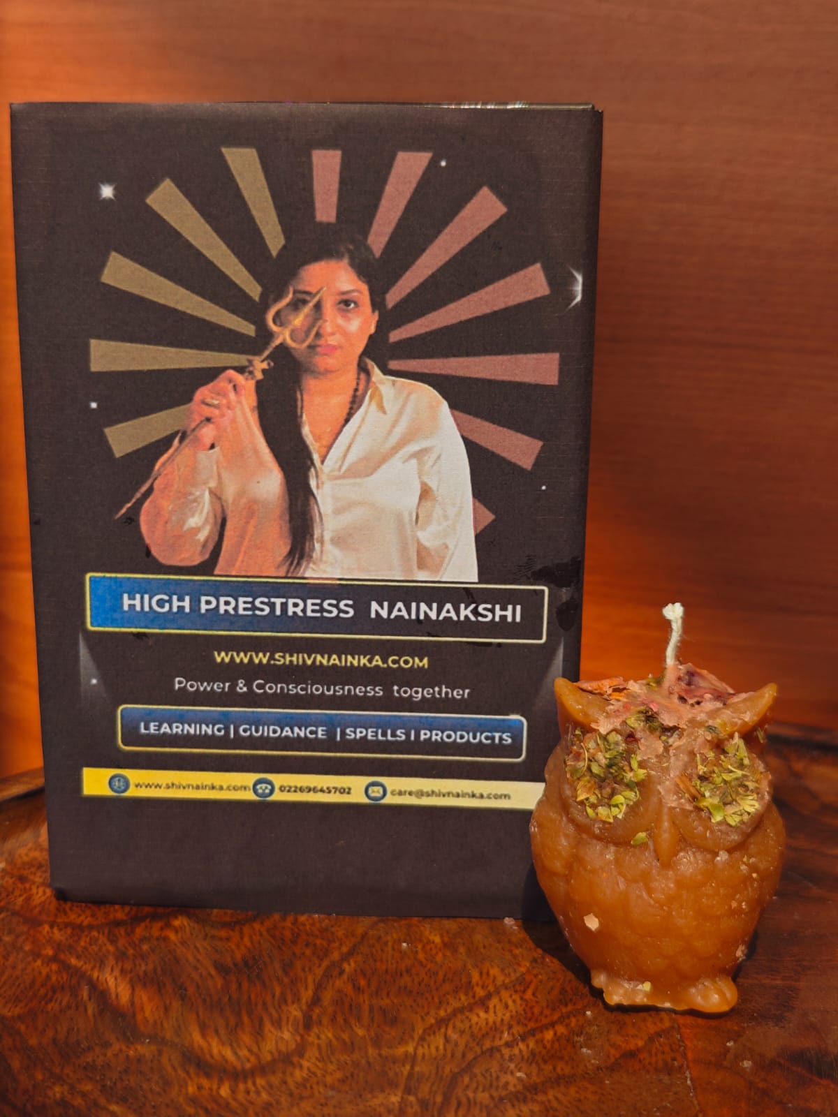 Owl ritual candle I handmade I Natural wax I Fast results