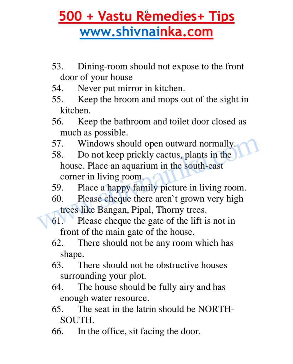 501+ Vastu Shastra Remedies