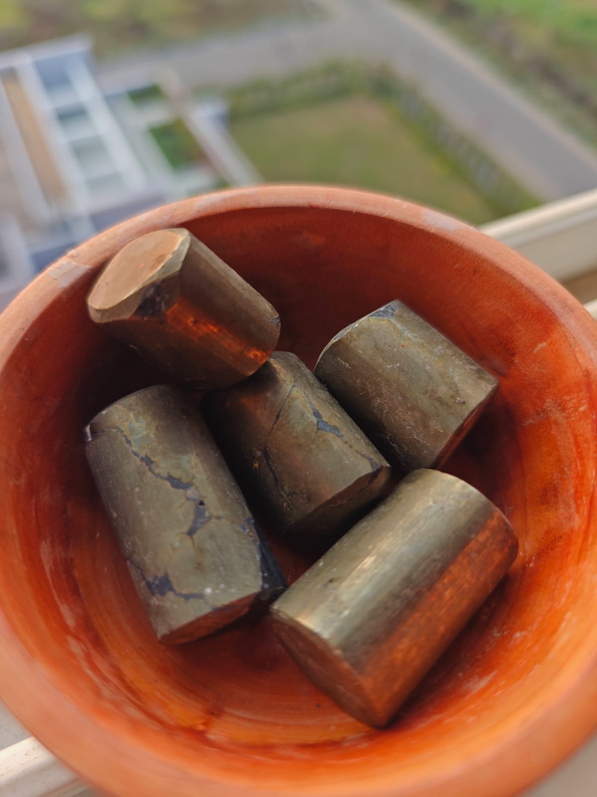 Pyrite Polished Cut Cylinders