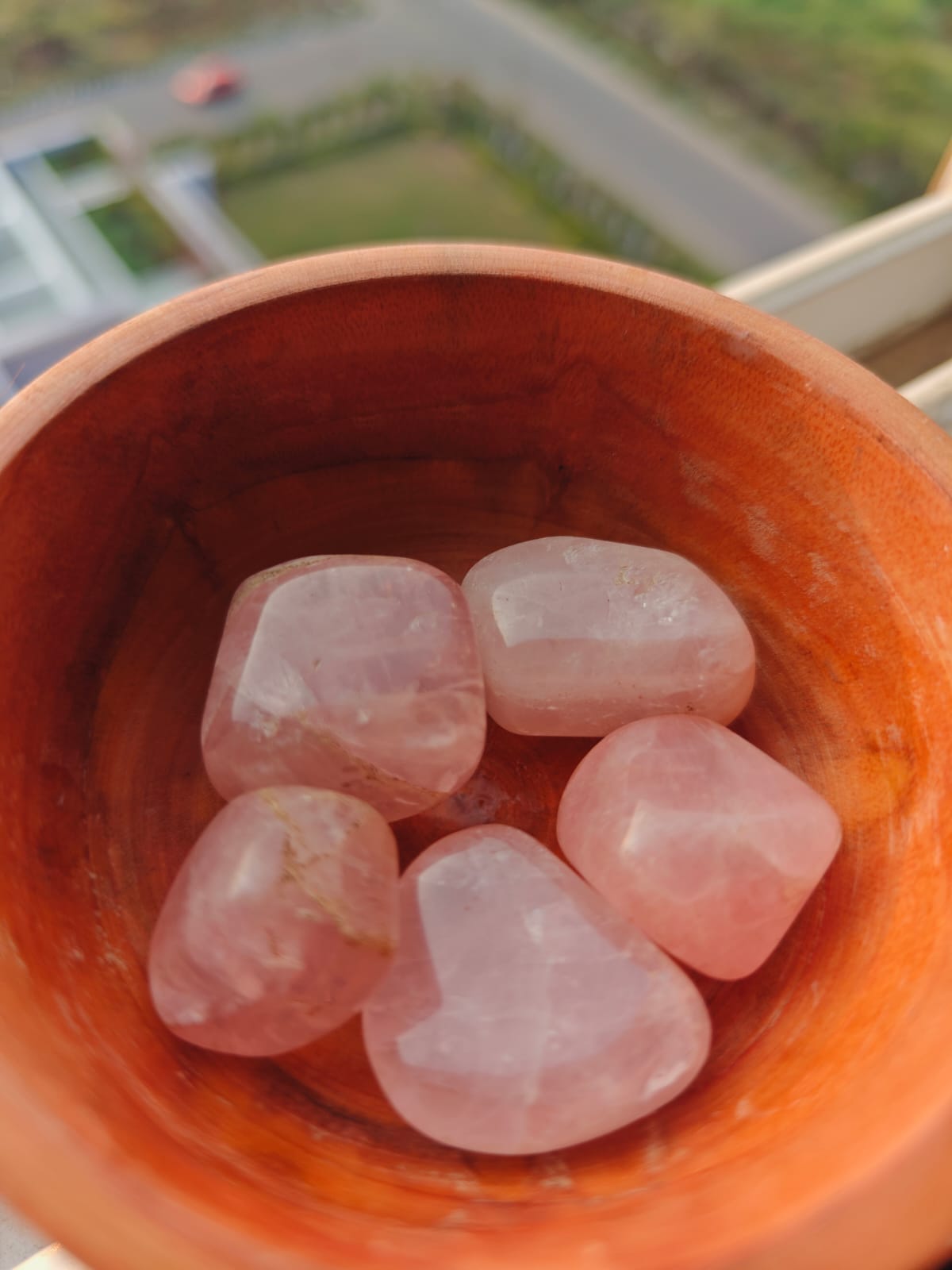 Rose quartz tumble
