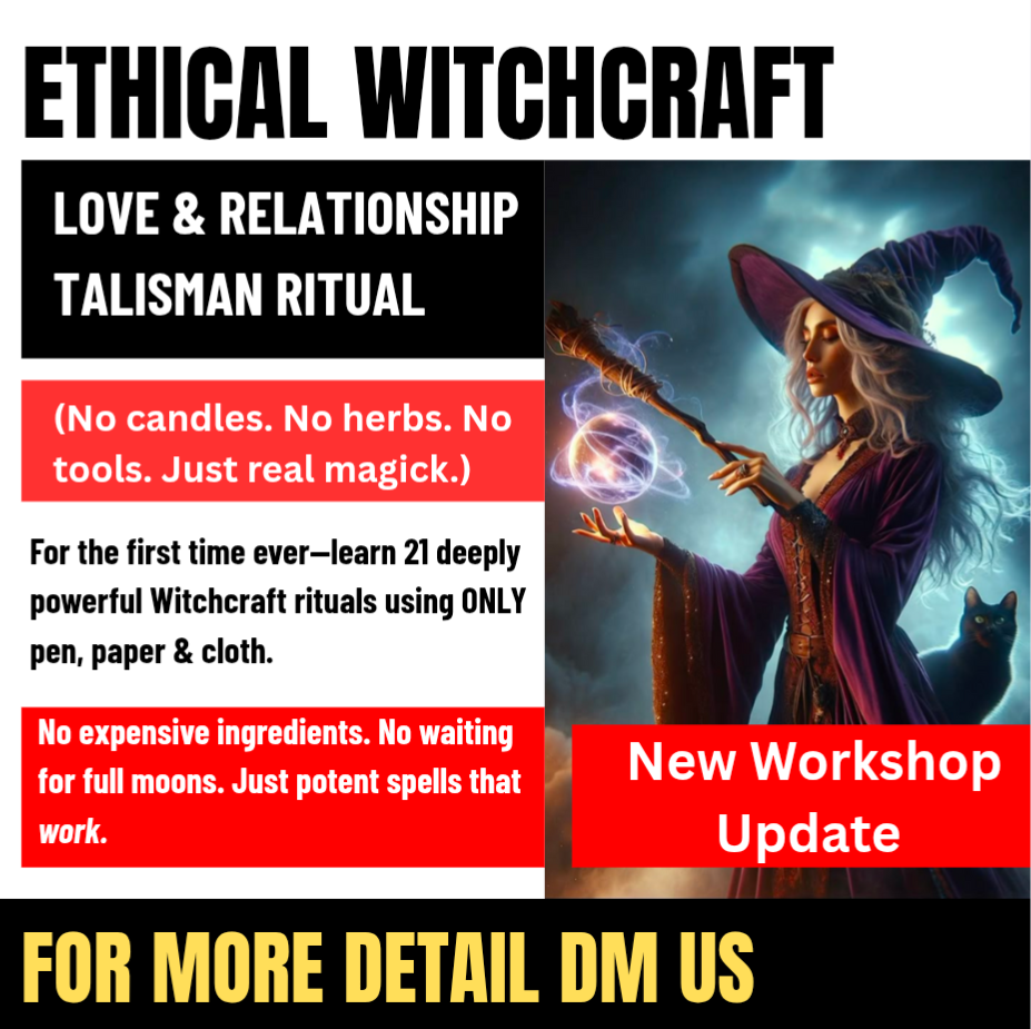 Witchcraft Workshop: 21 Talisman Rituals for Love & Relationships (No candles. No herbs. No tools. Just real magick.)