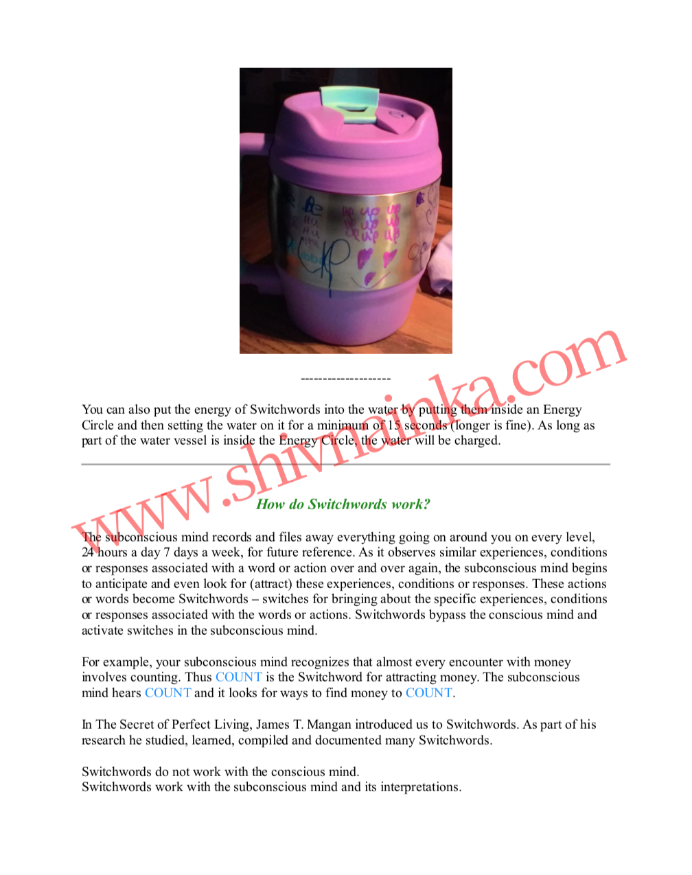 A to Z Switch Words & Energy Circle